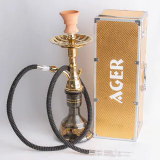 شيشه تونسي صغير قزاز اسود انيق - ارجيلة تونسي صغير