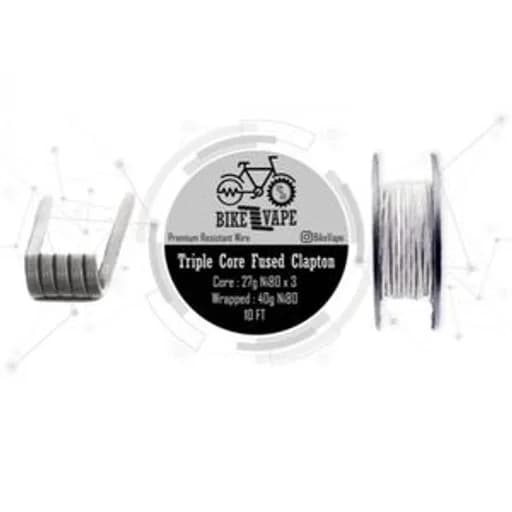 كيبل ثلاثي طول 10 قدم مقاومة 0.14  27g Ni80 x3 Bike Vape Wire Box Triple Core Fused