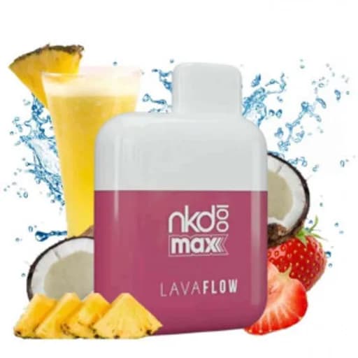 سحبة نيكد لافا فلو معبأة نكهة نيكد  اناناس جوز الهند فراولة ايس 4500 موشة - Naked Lavaflow 4500 Puff