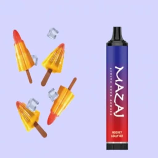 مزاج ايسكريم بارد 5000 سحبة ديمون ايس كريم الصاروخ - Mazaj Rocket Lolly Ice Disposable 5000 Puff 