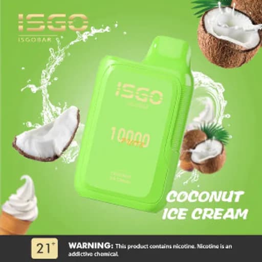 ايسجوبار سحبة معبأة نكهة  ايسكريم جوز الهند 10000 موشة