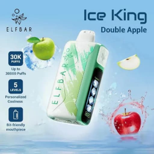 الف بار 30000 تفاحتين - ELFBAR ICE KING 30000 DOUBLE APPLE