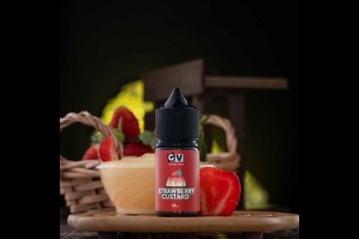  ستروبيري كاسترد سي في سولت نكهة  كاسترد فراولة