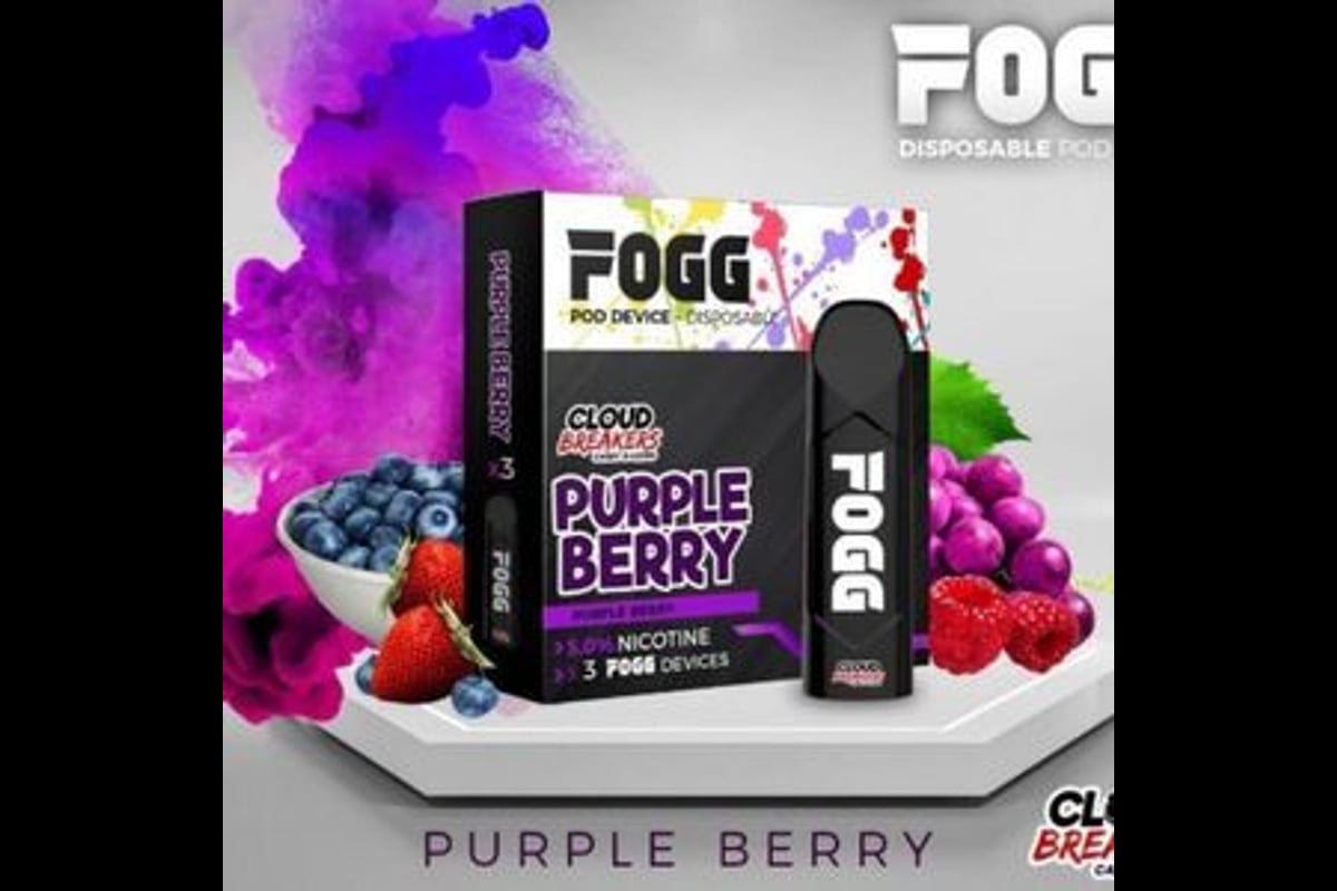  توت بنفسجي فوج سحبة معبأة نكهة  توت 300 موشة