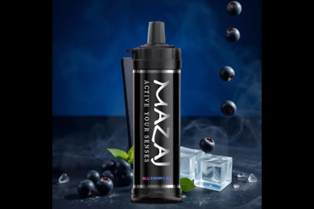 شيشة مزاج22000 توت أزرق بارد - MAZAJ GRAND 22000 BLUEBERRY ICE