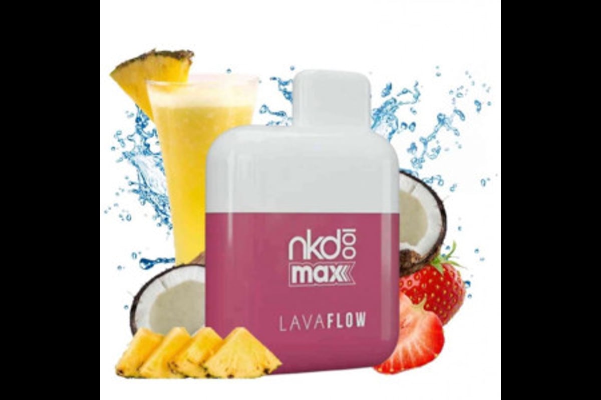 سحبة نيكد لافا فلو معبأة نكهة نيكد  اناناس جوز الهند فراولة ايس 4500 موشة - Naked Lavaflow 4500 Puff