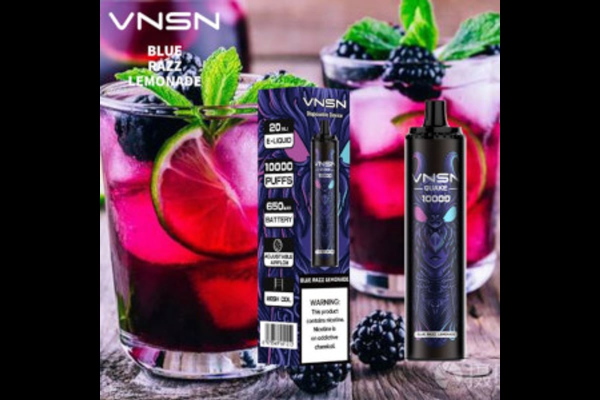 فنسن سحبة معبأة نكهة ليمونادا بلو راز 10000 موشة