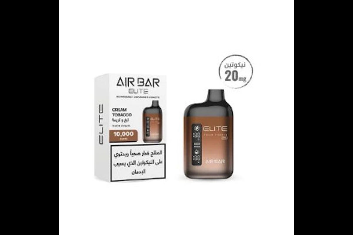 ايربار 10000 توباكو كريمي - AIR BAR ELITE 10000 Cream Tobacco