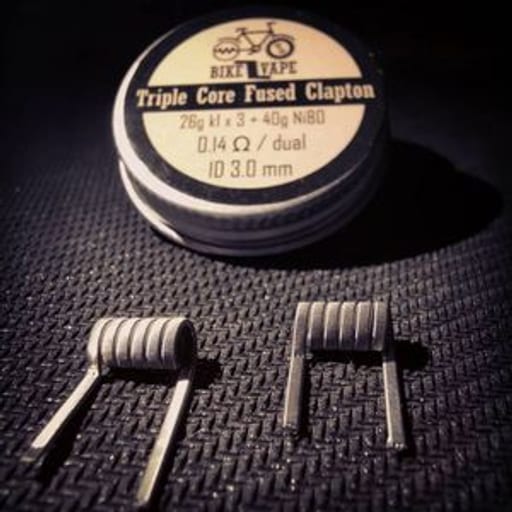 كويلات ممتازة Bike Vape حبتين كبيرة Triple core Fused Clapton26g kl x3 + 40g Ni80مقاومة 0.14 ID 3.0 mm - صورة رقم 2 - كويلات بايك فيب سام ملحقات فيب | تسوق الآن من روقان