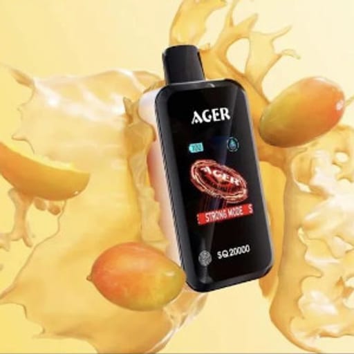 أجير اس كيو 20000 دبل مانجو - AGER SQ 20000 PUFFS DOUBLE MANGO - صورة رقم 1 - أجير اس كيو 20000 دبل مانجو - AGER SQ 20000 PUFFS DOUBLE MANGO | تسوق الآن من روقان