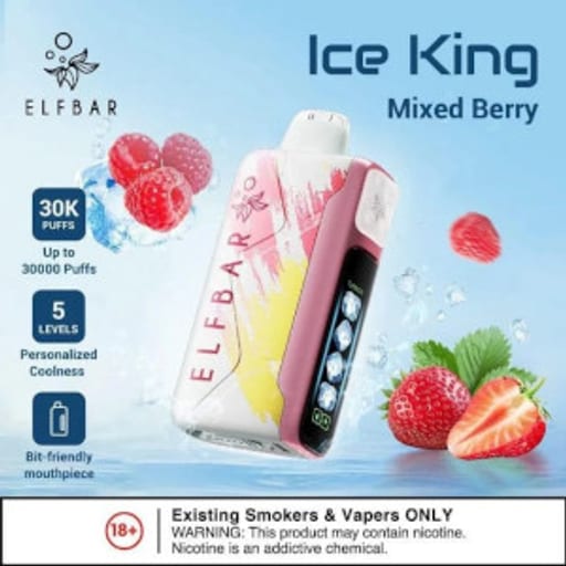 الف بار 30000 مكس بيري - ELFBAR ICE KING 30000 MIXED BERRIES - صورة رقم 1 - الف بار 30000 مكس بيري - ELFBAR ICE KING 30000 MIXED BERRIES | تسوق الآن من روقان